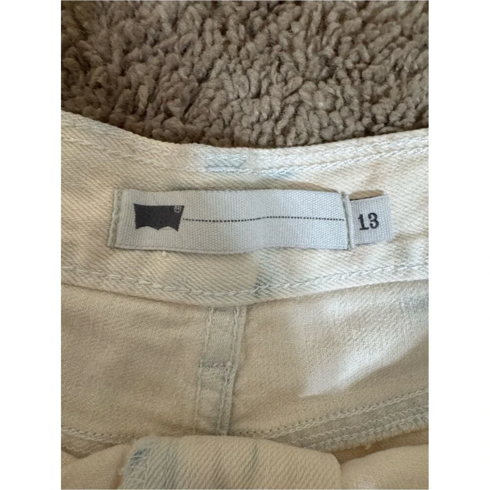 NWT Levi's Tie-Dye Blue Cream Denim Cutoffs Shorts Women's size 34